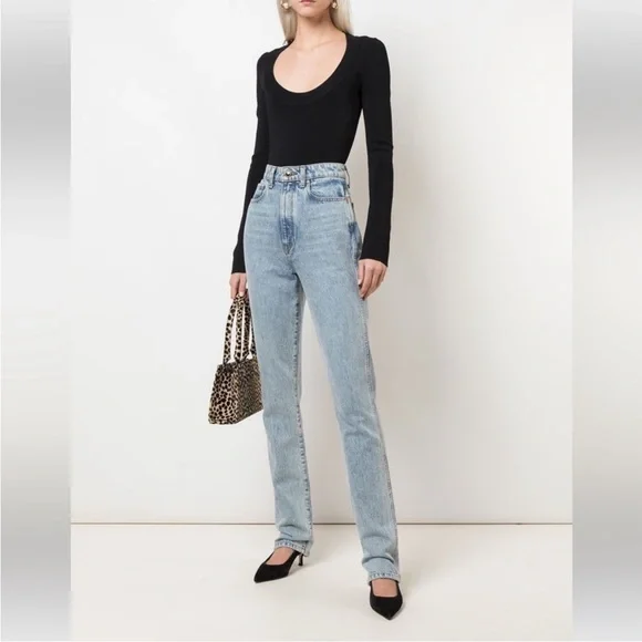 Khaite Daria high rise straight jeans NWT - Picture 9 of 11